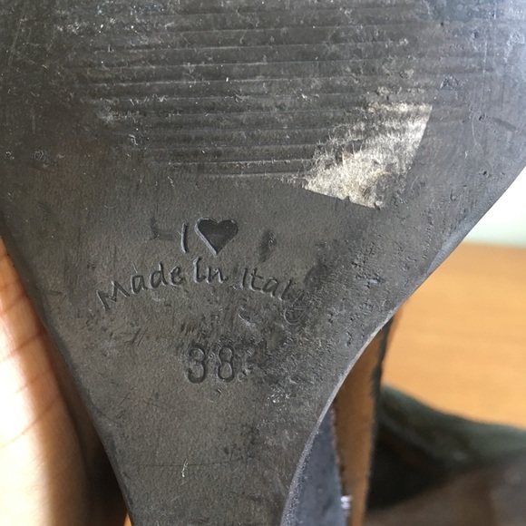 Luisa B Patent Leather wedge heels black Sz 38 - Picture 7 of 8